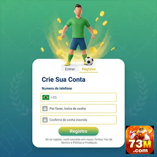 Ilustração de Acesse sua conta rapidamente no 73m para jogos seguros